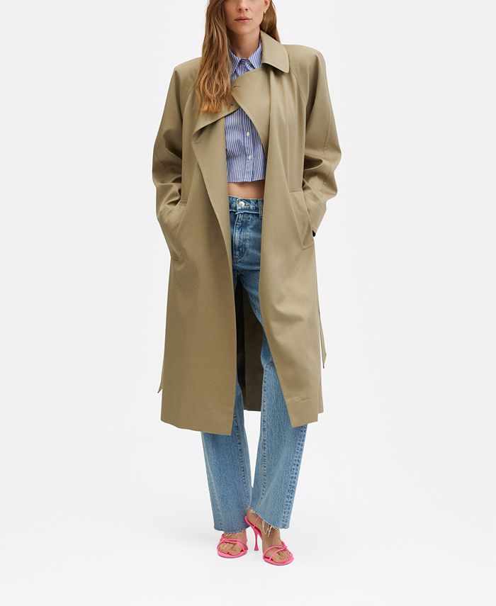 MANGO Women's Belt Lyocell Trench Macy's