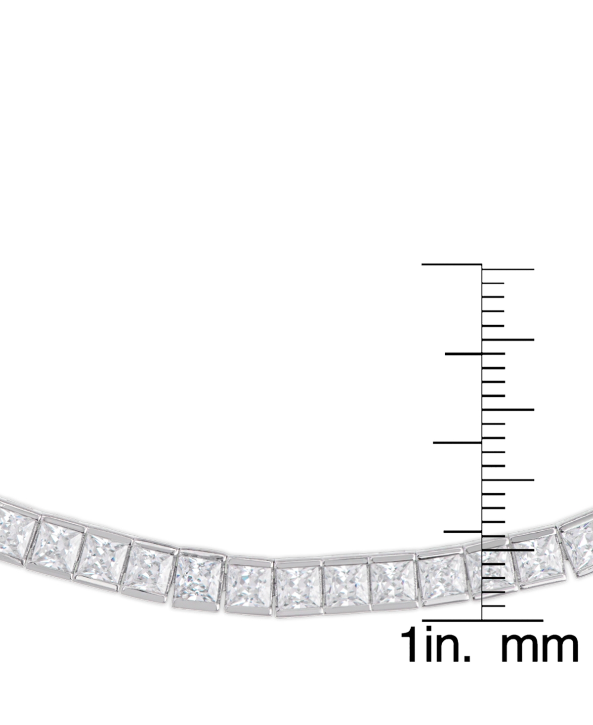 Women's FineSquare Cubic Zirconia Bracelet - Silver Plated