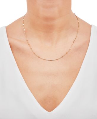 Mirror Link 18" Chain Necklace in 14k Gold
