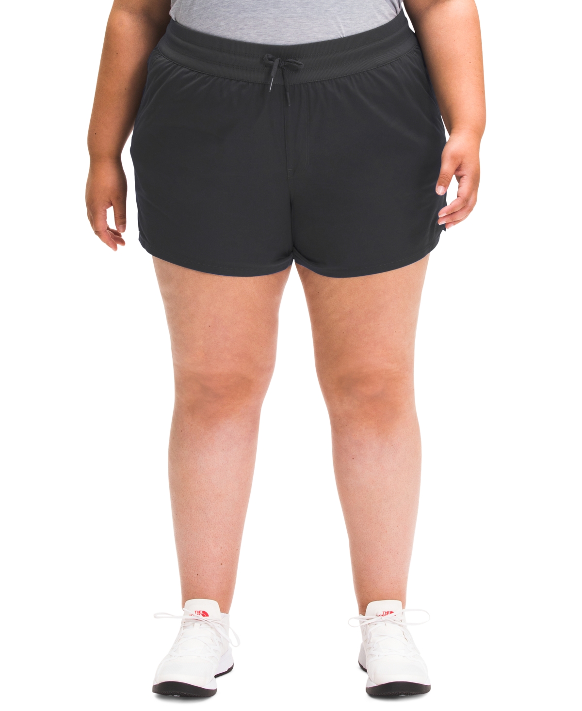The North Face Plus Size Aphrodite Motion Shorts In Asphalt Grey