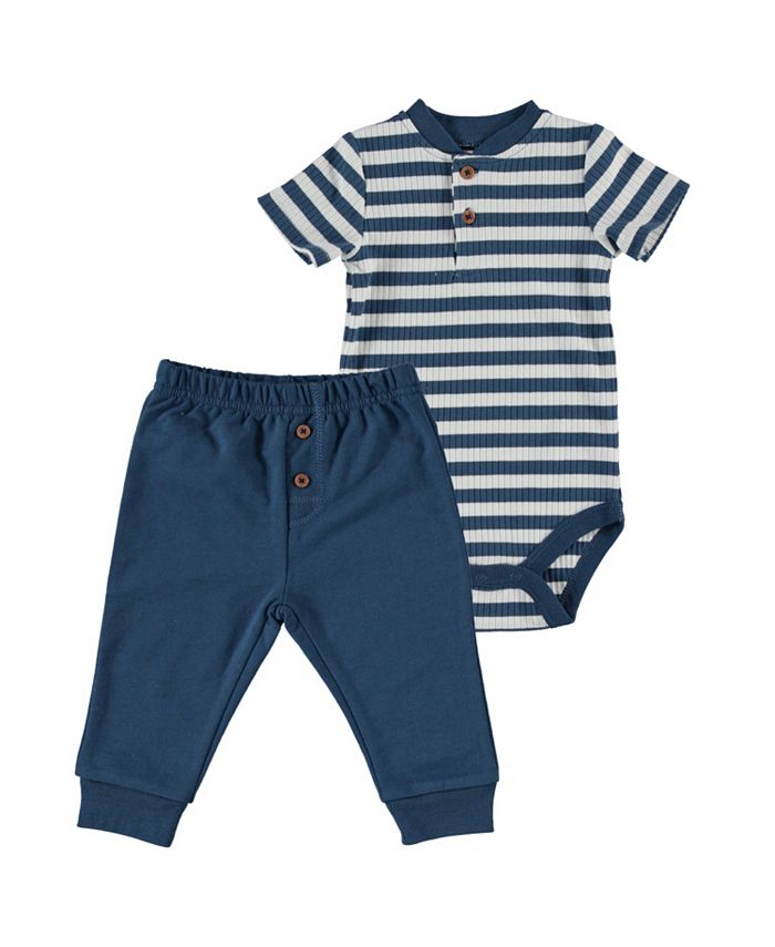 Chickpea Baby Boys Bodysuit and Jogger Pants, 2 Piece Set - Macy's