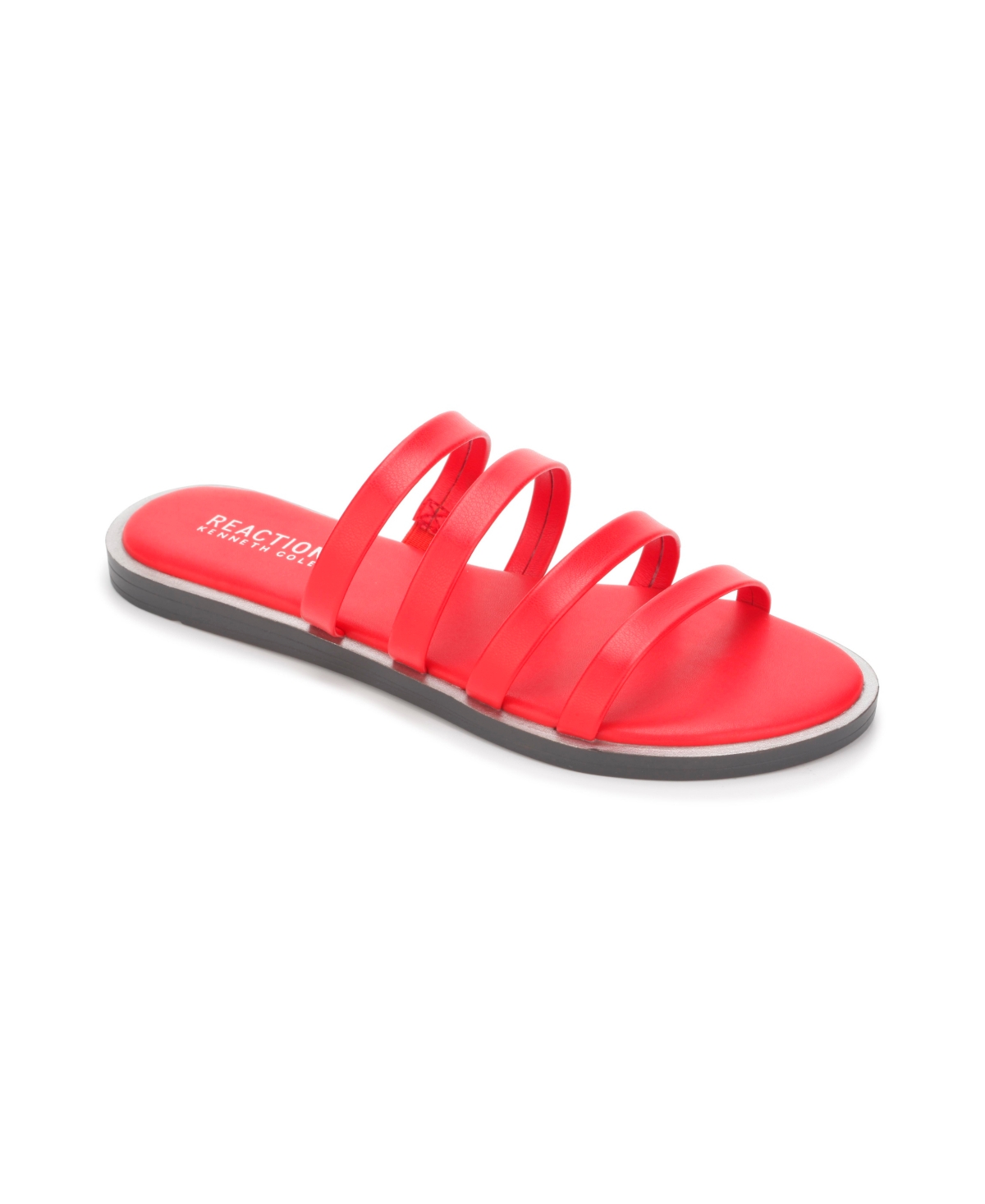 Women's Sloan Four Band Slide Flat Sandals - Red