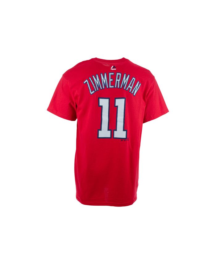 Men's Washington Nationals Ryan Zimmerman Nike Red Name & Number T-Shirt