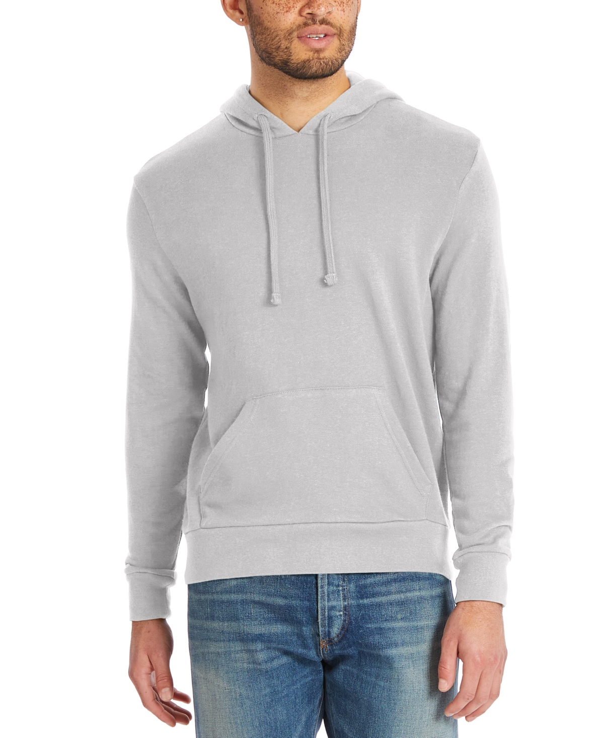 Alternative Apparel Men's Washed Terry The Champ Hoodie In Light Gray