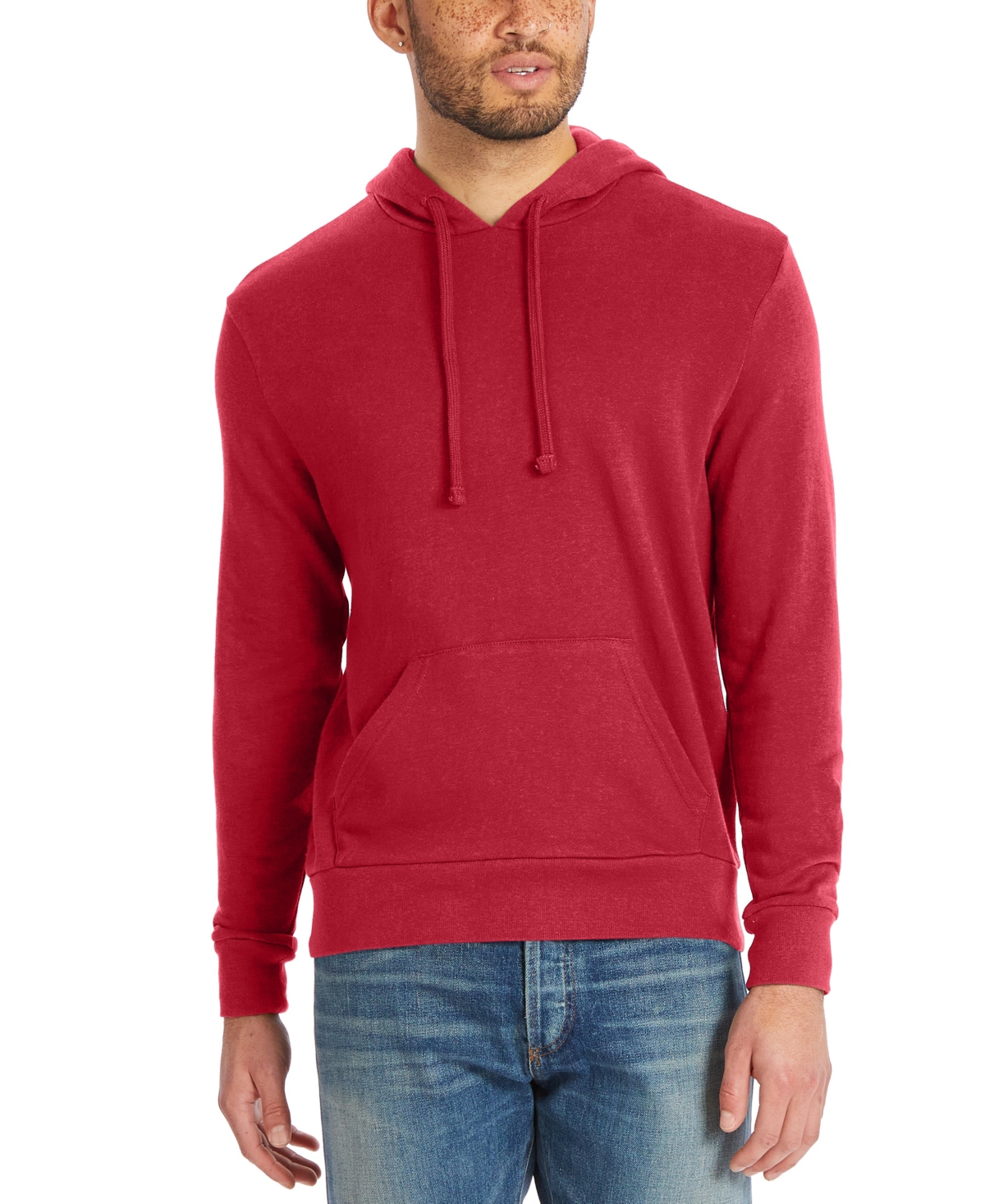 Shop Alternative Apparel Men's Washed Terry The Champ Hoodie In Faded Red