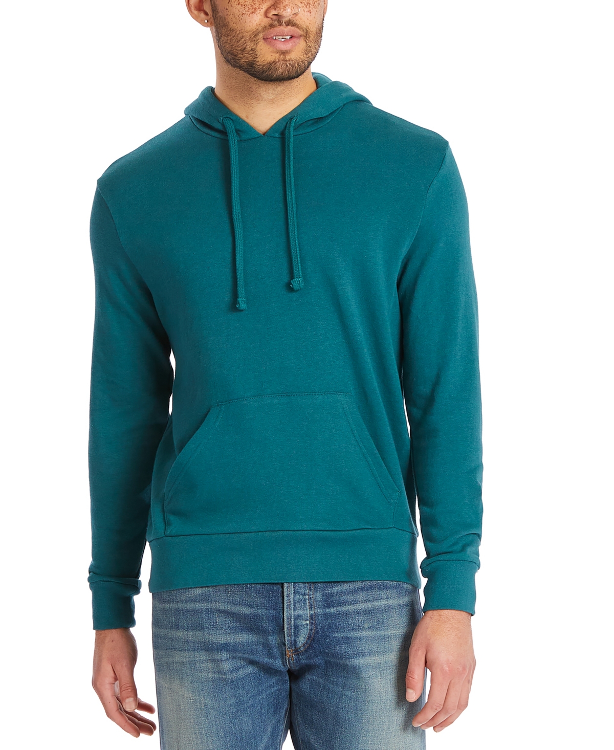 Shop Alternative Apparel Men's Washed Terry The Champ Hoodie In Dark Teal