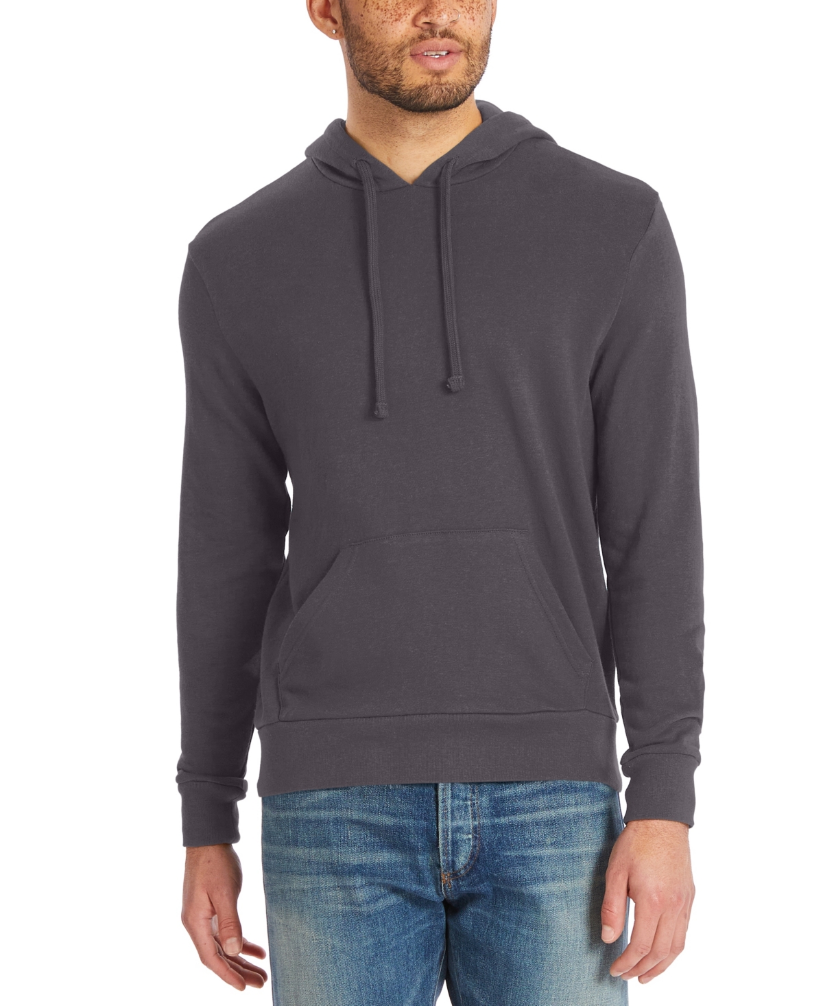 Shop Alternative Apparel Men's Washed Terry The Champ Hoodie In Dark Gray