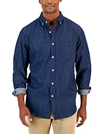 Men's Classic-Fit Solid Button-Down Denim Shirt, Created for Macy's 