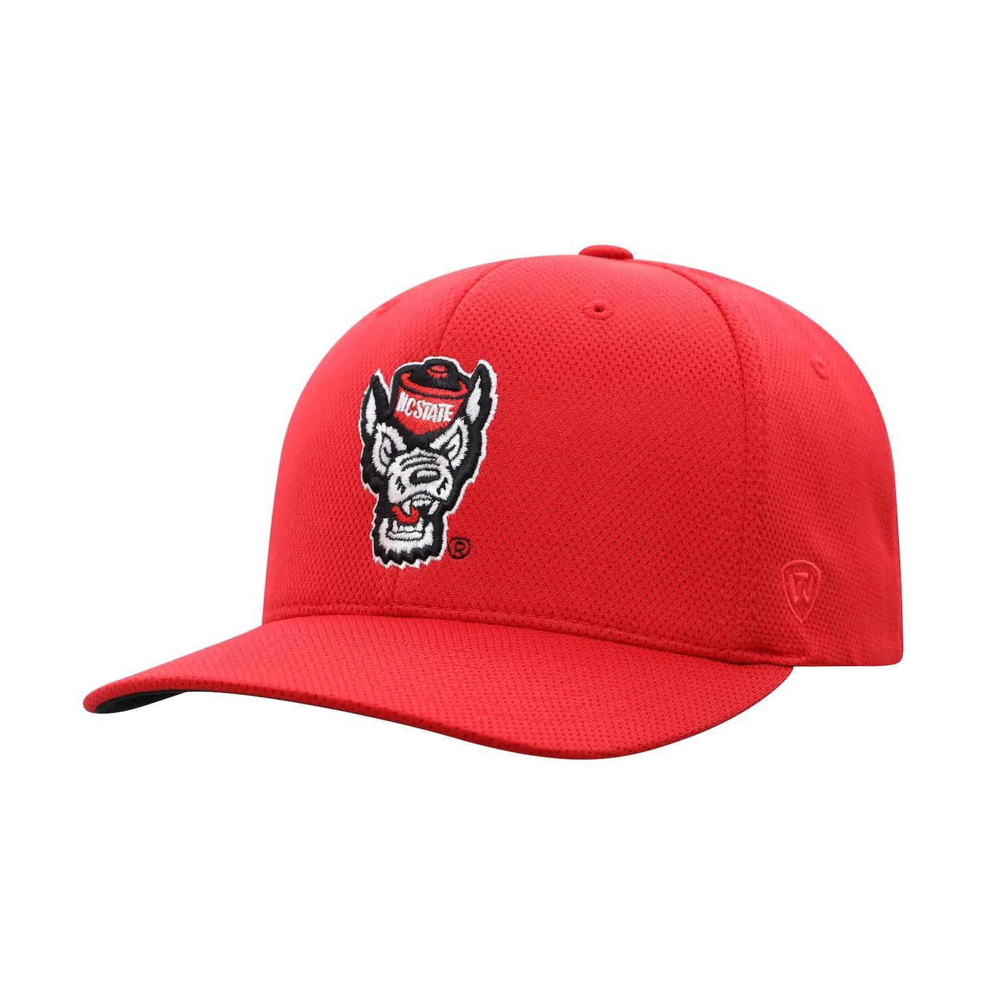 Мужская кепка Top of the World Red Nc State Wolfpack Reflex Logo Flex Hat — фото 1