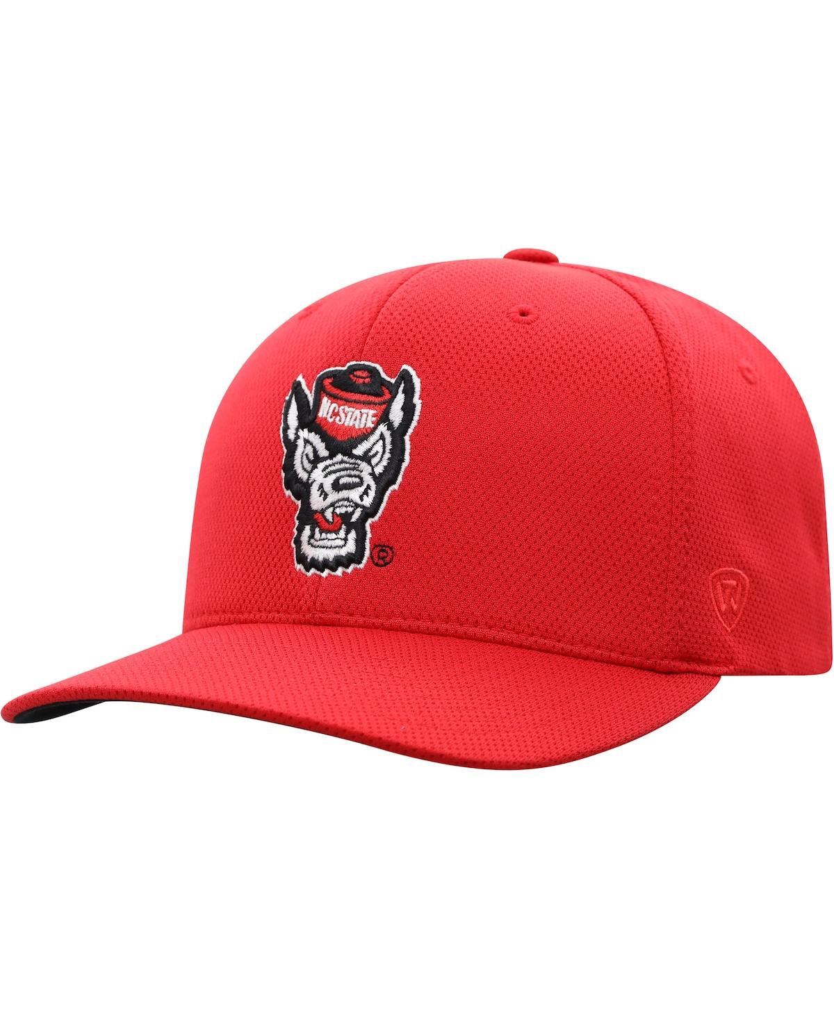 Shop Top Of The World Men's  Red Nc State Wolfpack Reflex Logo Flex Hat