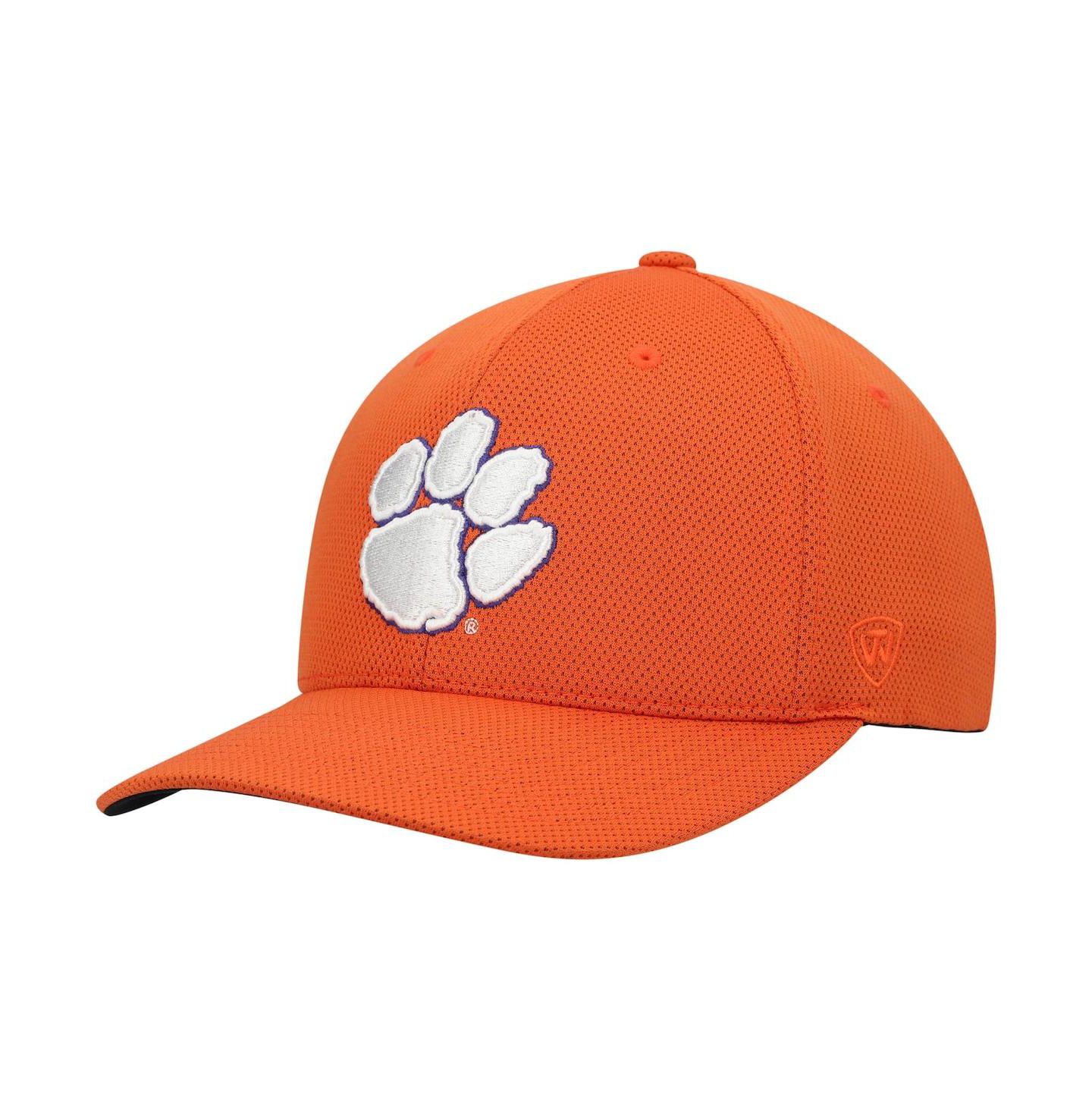 Мужская кепка Top of the World Orange Clemson Tigers Reflex Logo Flex Hat — фото 1