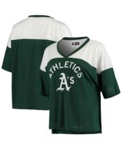 Women's G-III 4Her by Carl Banks White Oakland Athletics Heart V-Neck Fitted T-Shirt Size: Small