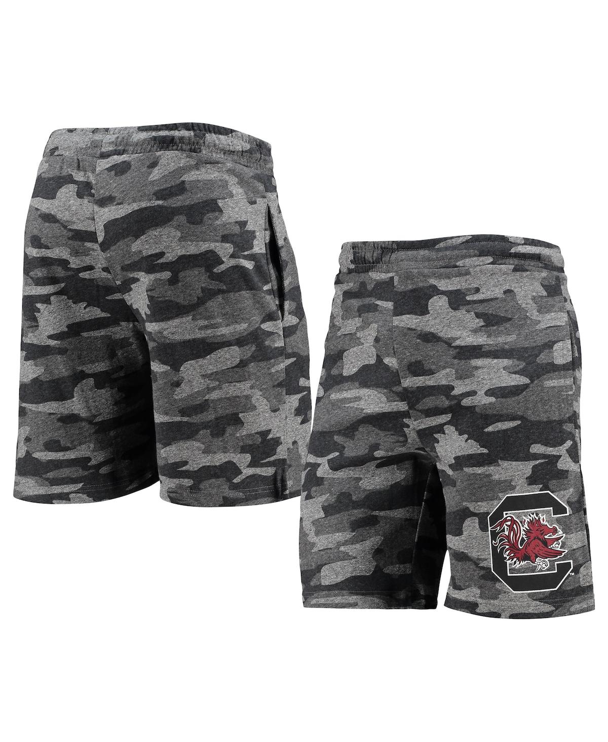 Shop Concepts Sport Men's  Charcoal, Gray South Carolina Gamecocks Camo Backup Terry Jam Lounge Shorts In Charcoal,gray