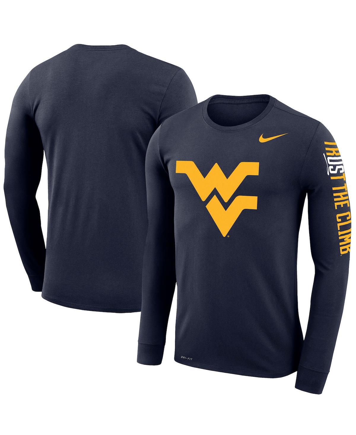 Men's Nike Navy West Virginia Mountaineers Trust the Climb Performance Legend Long Sleeve T-shirt