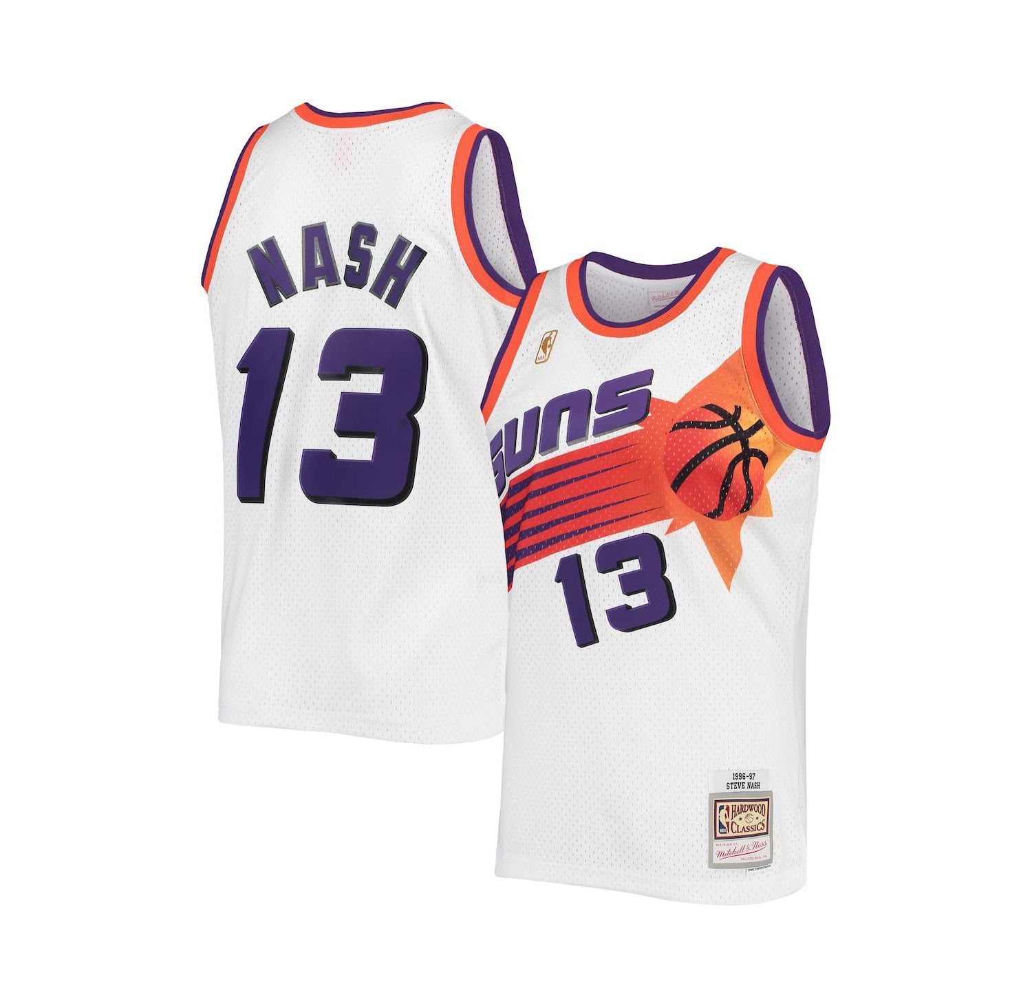 Men's Steve Nash White Phoenix Suns 1996-1997 Authentic Hardwood Classics Swingman Jersey