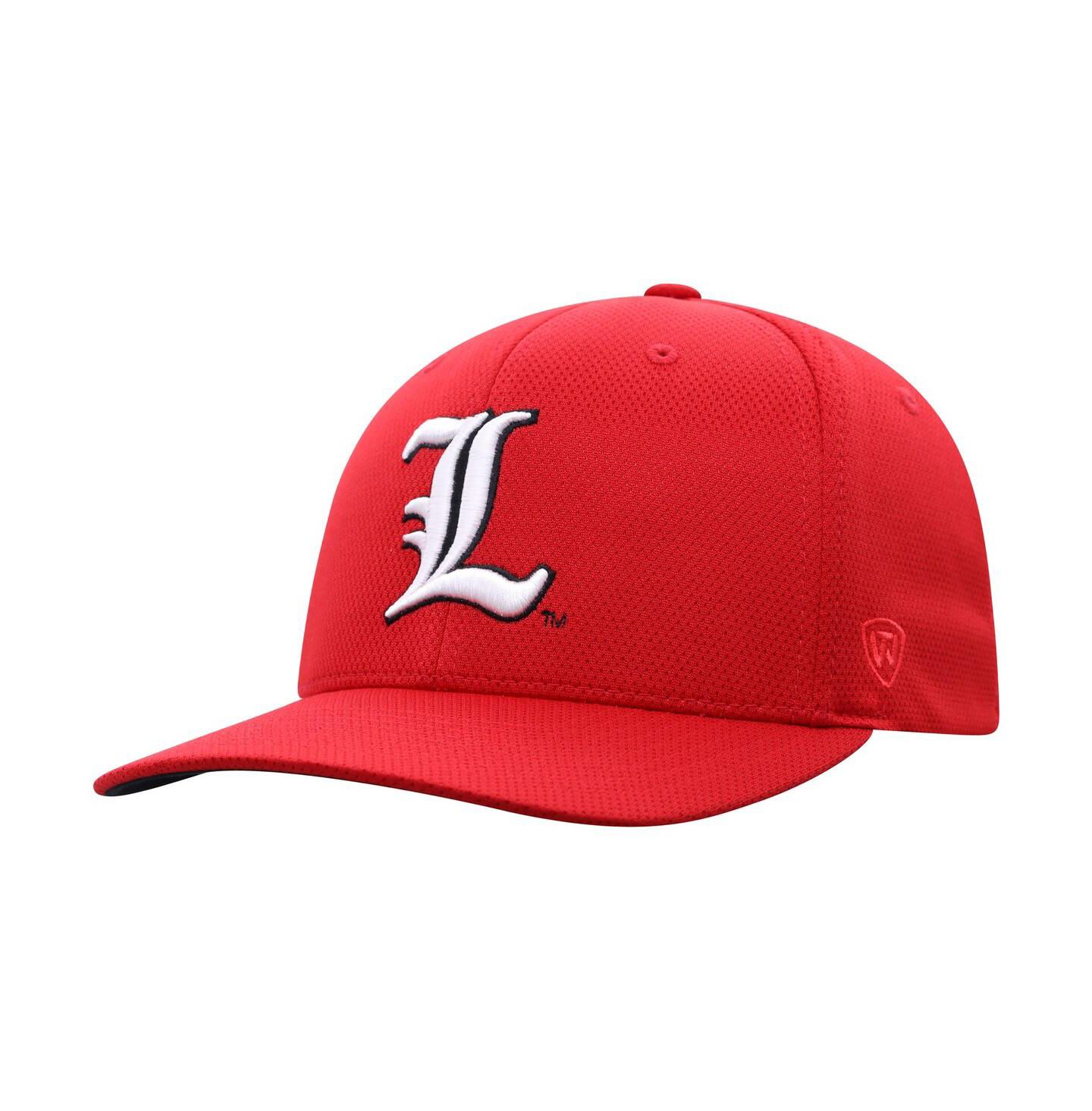 Мужская кепка Top of the World Red Louisville Cardinals Reflex Logo Flex Hat — фото 2