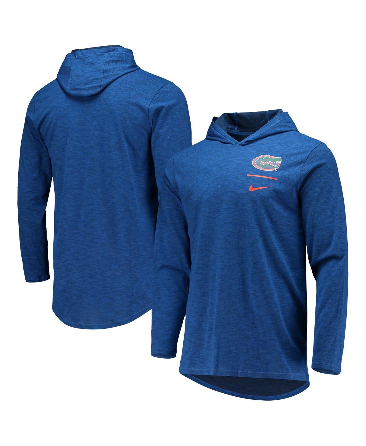 Men's NikeFlorida Gators Slub Space-Dye Performance Long Sleeve Hoodie T-shirt - Royal