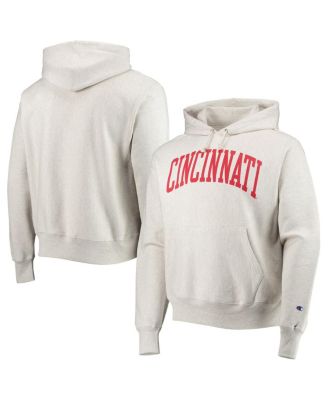 Men's Heathered Oatmeal Cincinnati Bearcats Cincy Arch Pullover Hoodie