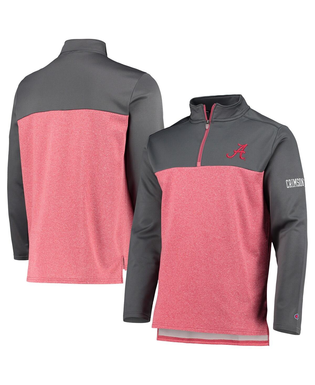 Shop Champion Men's  Crimson Alabama Crimson Tide Gameday Quarter-zip Jacket