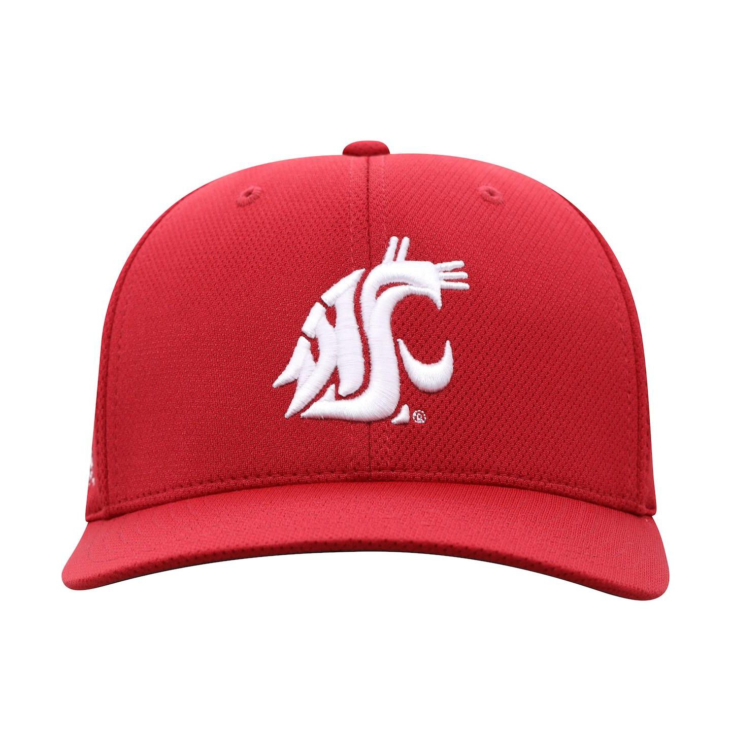 Мужская кепка Top of the World Crimson Washington State Cougars Reflex Logo Flex Hat — фото 3