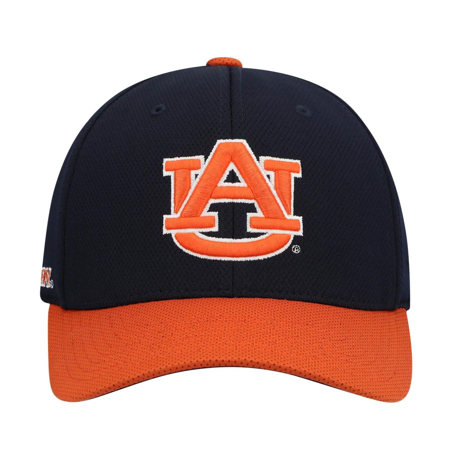 Мужская кепка Top of the World Navy, Orange Auburn Tigers Two-Tone Reflex Hybrid Tech Flex Hat — фото 3
