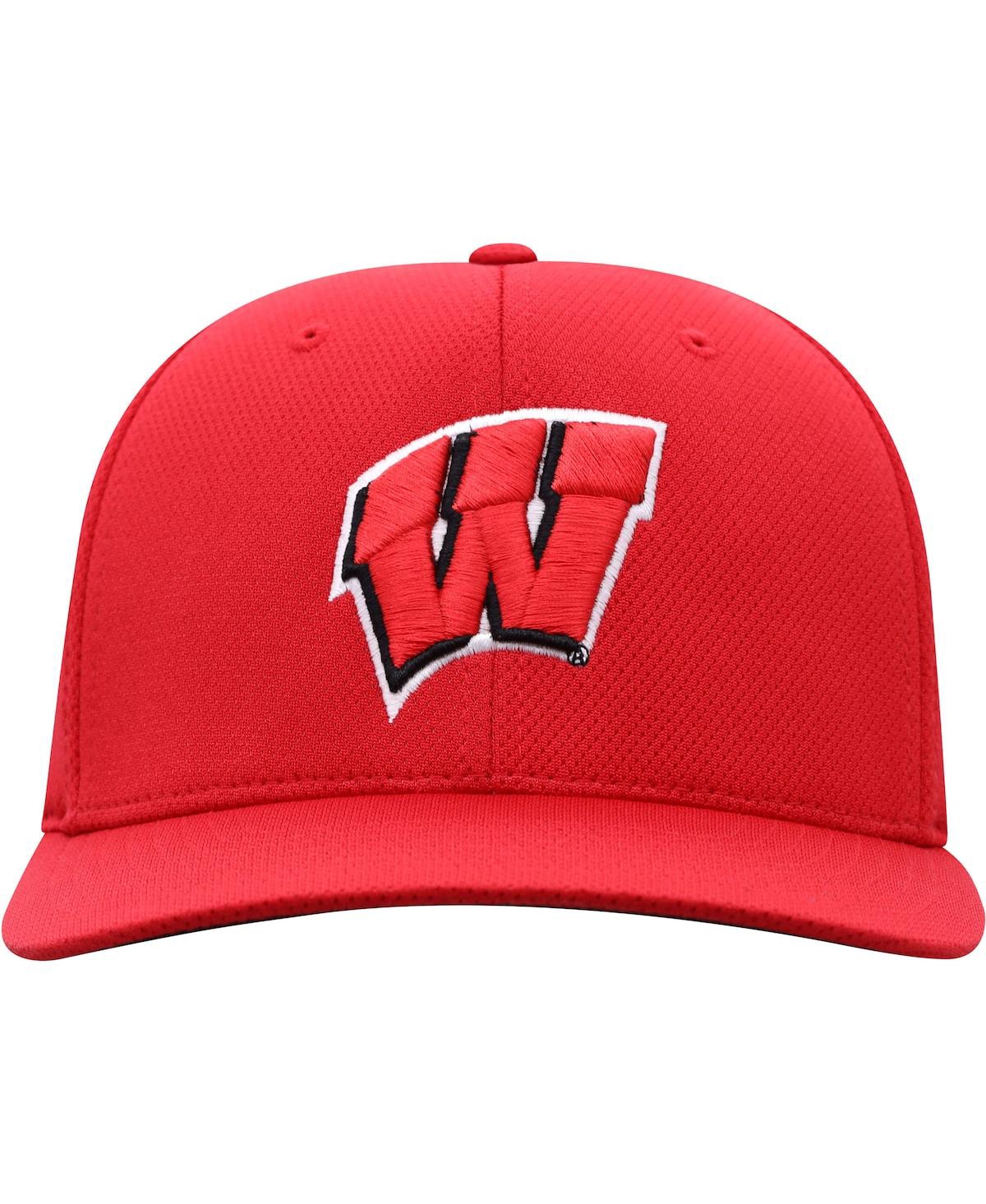 Men's Top of The WorldWisconsin Badgers Reflex Logo Flex Hat - Red