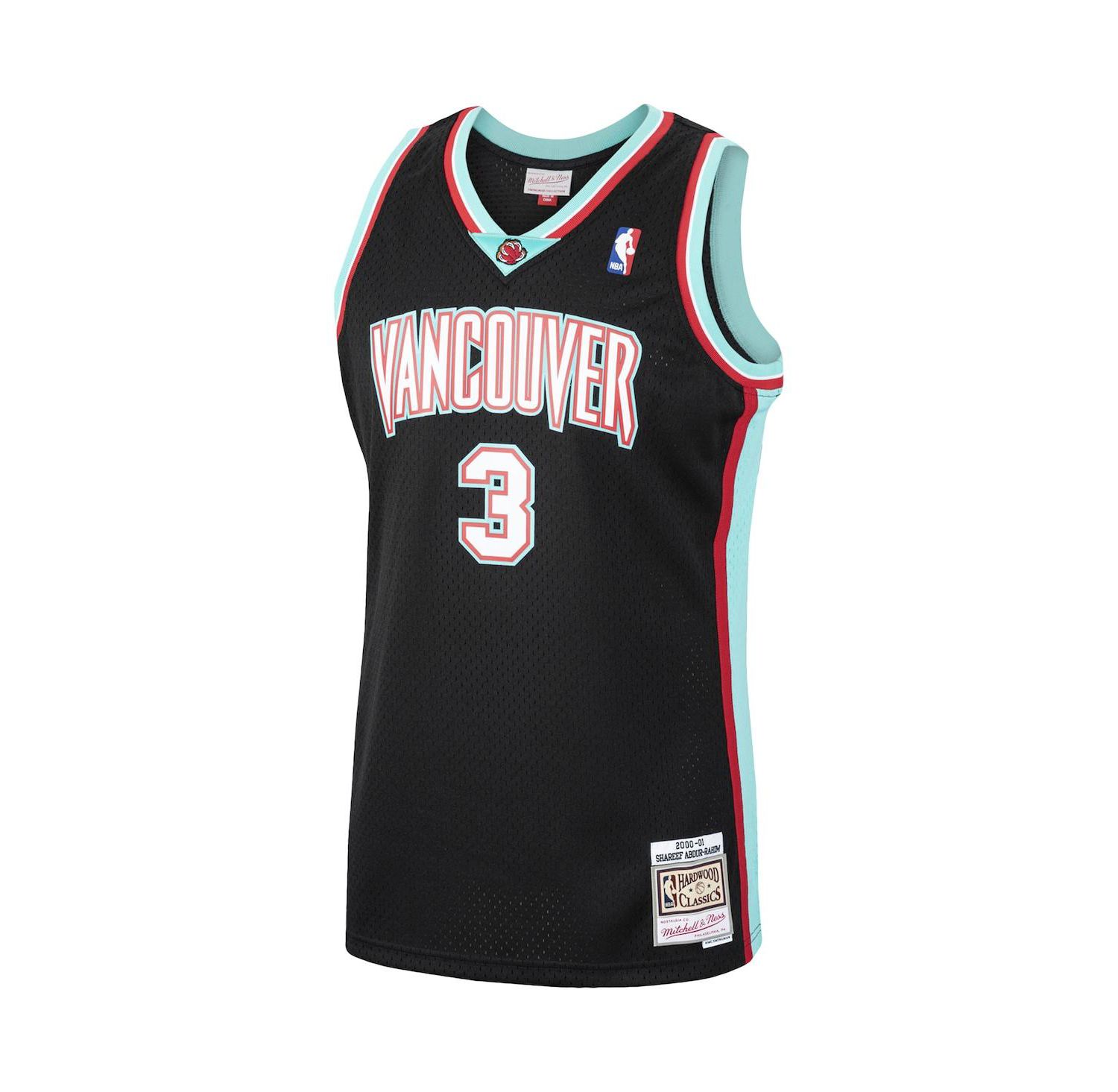 Men's Shareef Abdur-Rahim Black Vancouver Grizzlies 2000-2001 Hardwood Classics Swingman Jersey