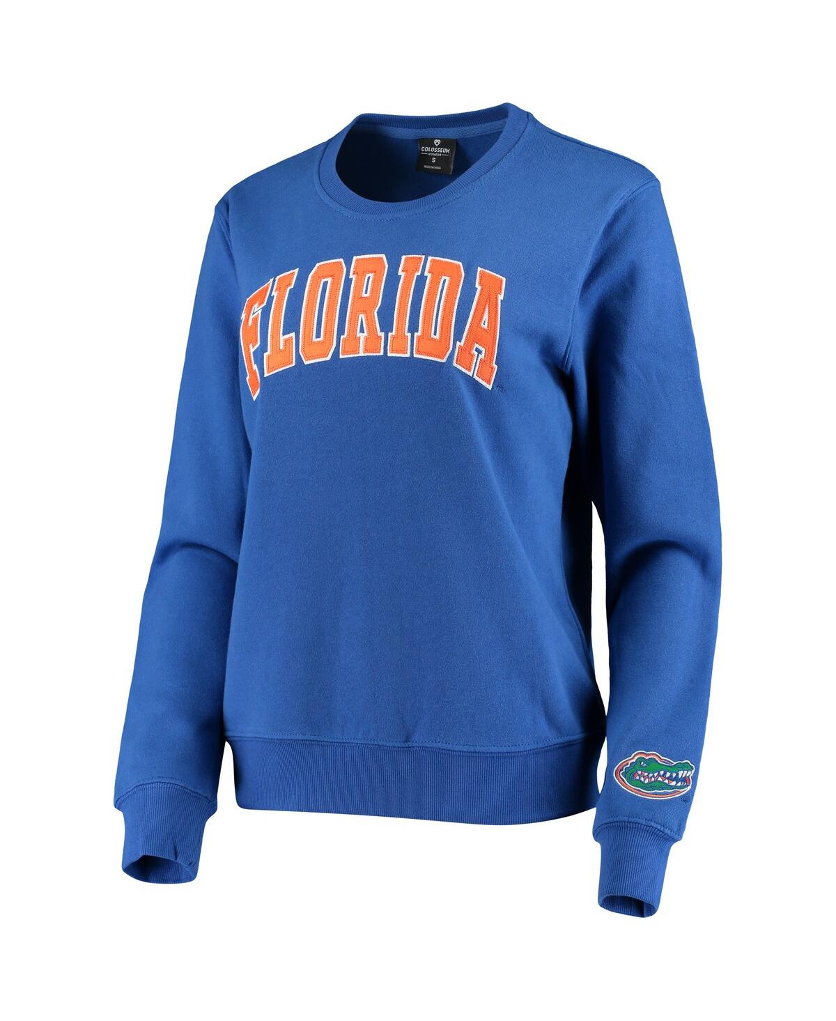 Colosseum Women's  Royal Florida Gators Campanile Pullover Sweatshirt In Royal