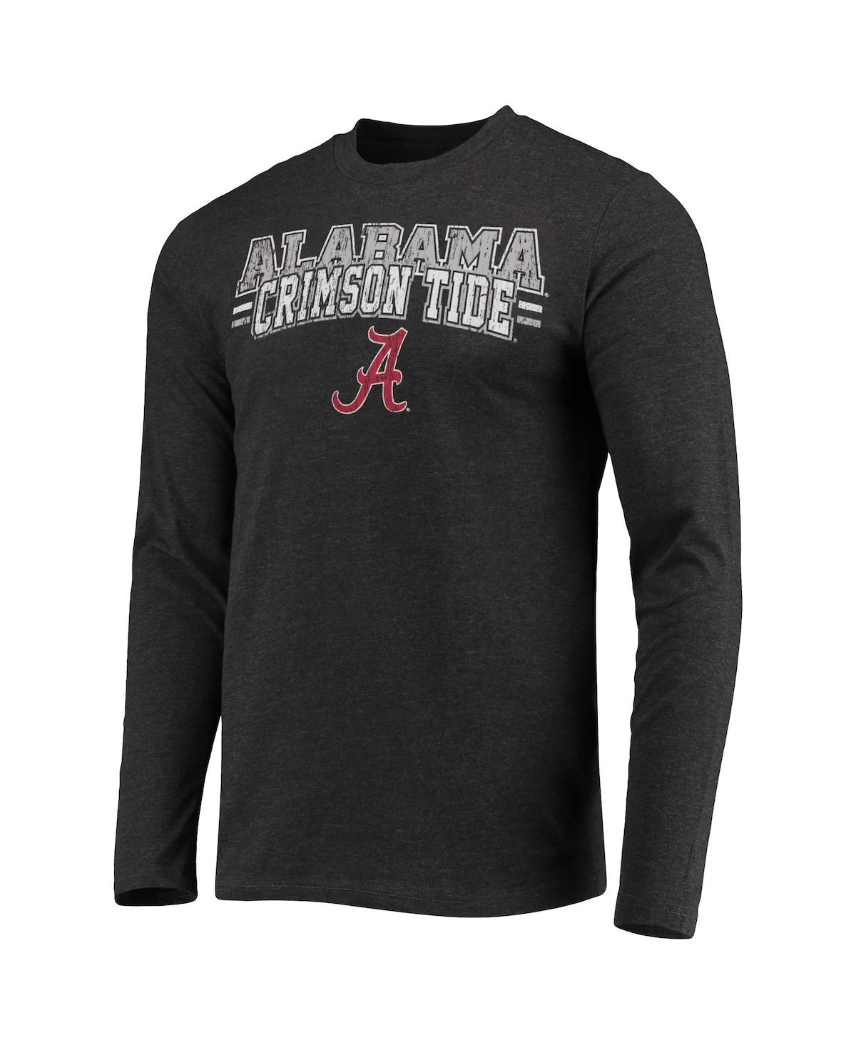 Concepts Sport Crimson/heathered Charcoal Alabama Crimson Tide Meter Long Sleeve T-shirt & Pants Sle In Crimson,heathered Charcoal