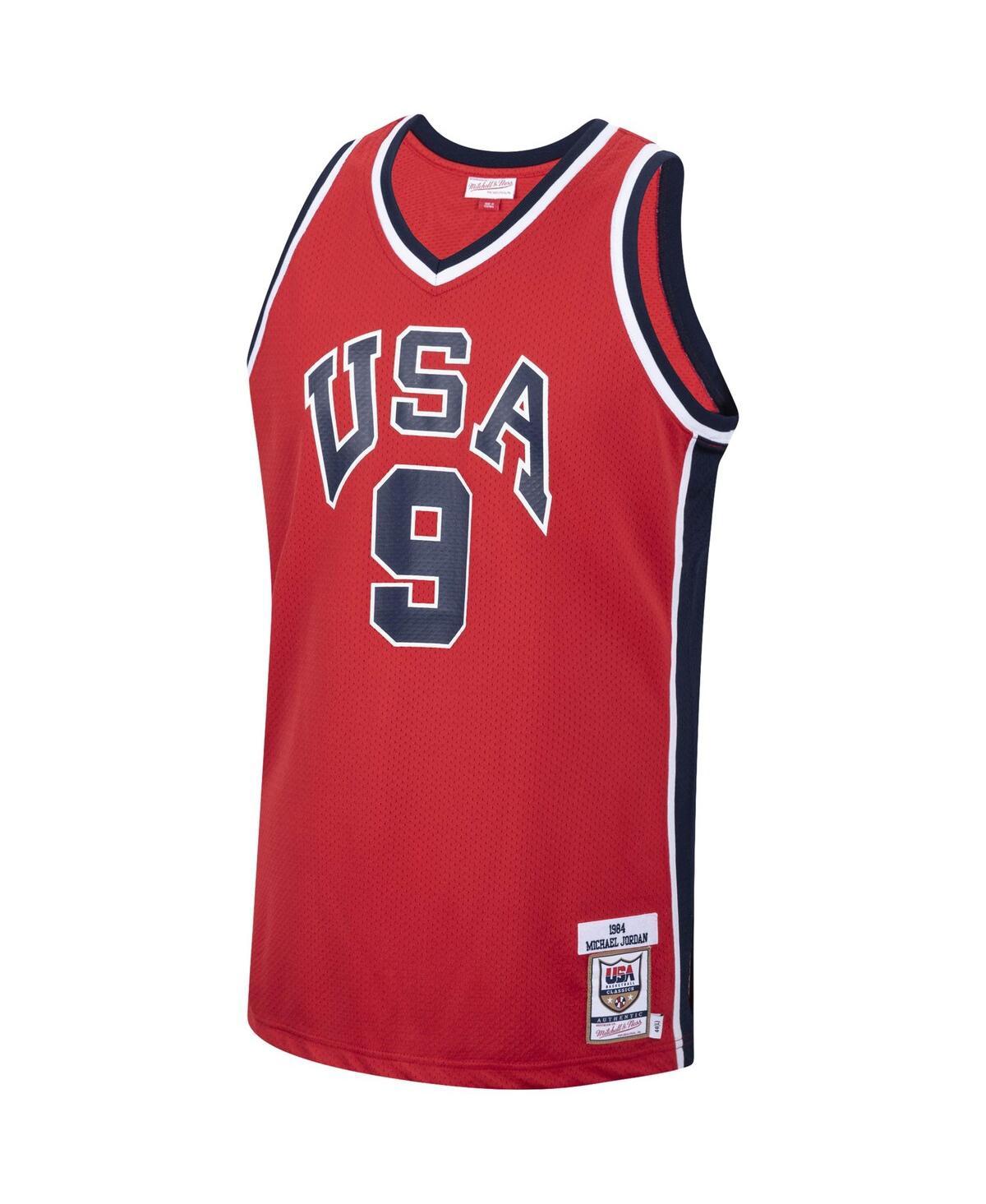 Men's Mitchell & Ness Michael JordanUsa Basketball Authentic 1984 Jersey - Red