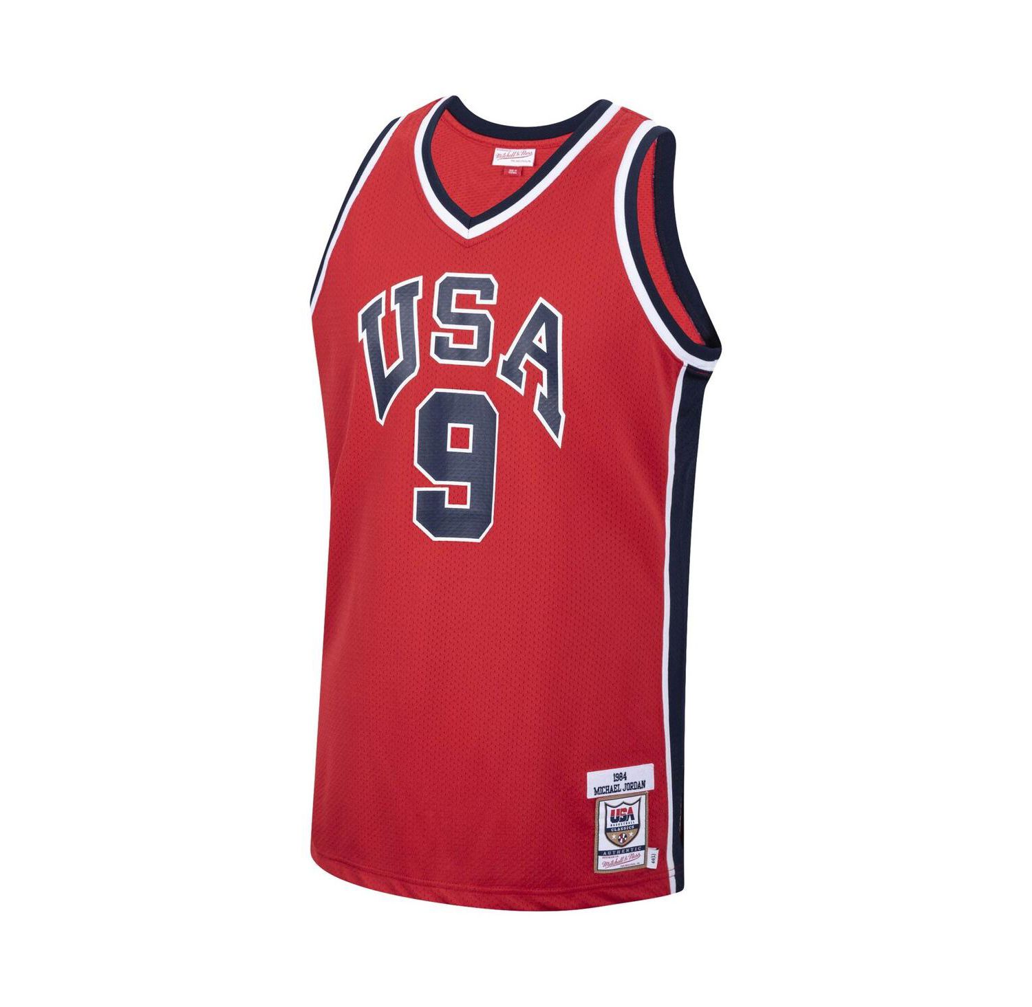 Men's Michael Jordan Red USA Basketball Authentic 1984 Jersey