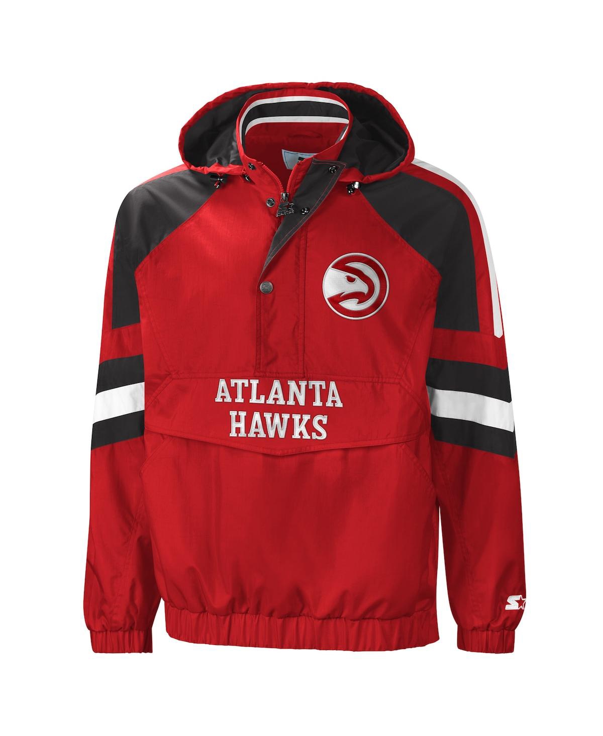 Men's Starter Black Atlanta Hawks The Pro Ii Half-Zip Jacket - Black