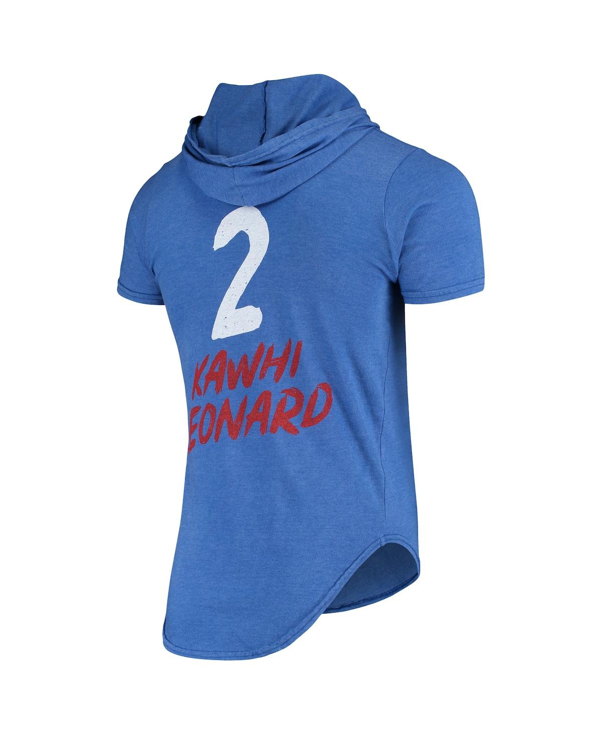 Shop Fanatics Men's  Kawhi Leonard Heathered Royal La Clippers Hoodie Tri-blend T-shirt