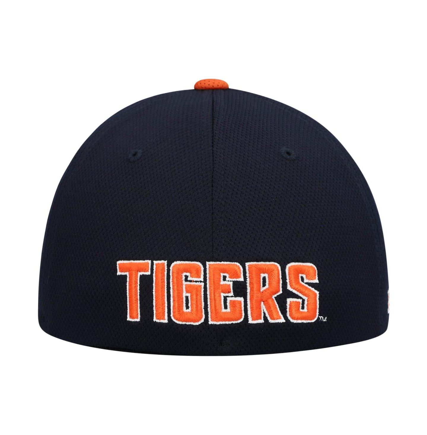 Мужская кепка Top of the World Navy, Orange Auburn Tigers Two-Tone Reflex Hybrid Tech Flex Hat — фото 5