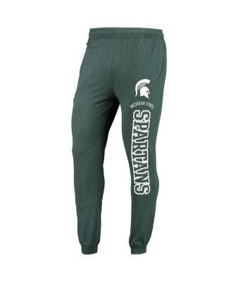 Men's Heathered Green, Heathered Charcoal Michigan State Spartans Meter Long Sleeve Hoodie T-shirt and Jogger Pants Set