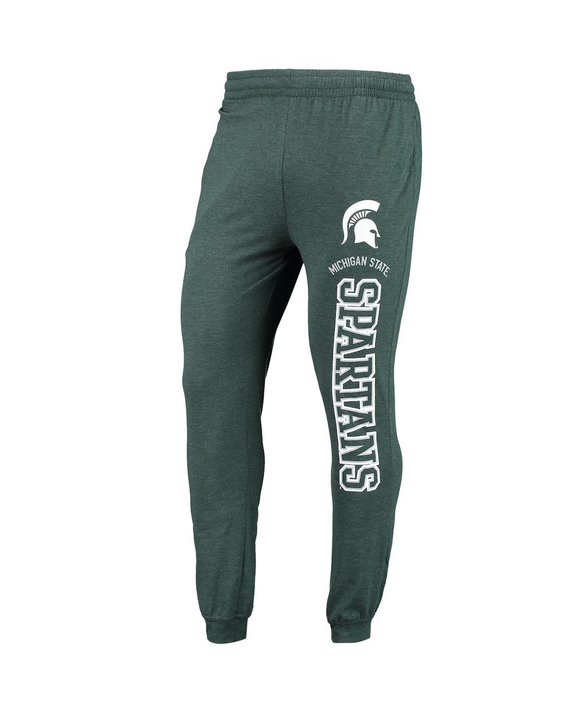 Men's Concepts Sport Heathered Heathered Charcoal Michigan State Spartans Meter Long Sleeve Hoodie T-shirt and Jogger Pants Set - Heathe