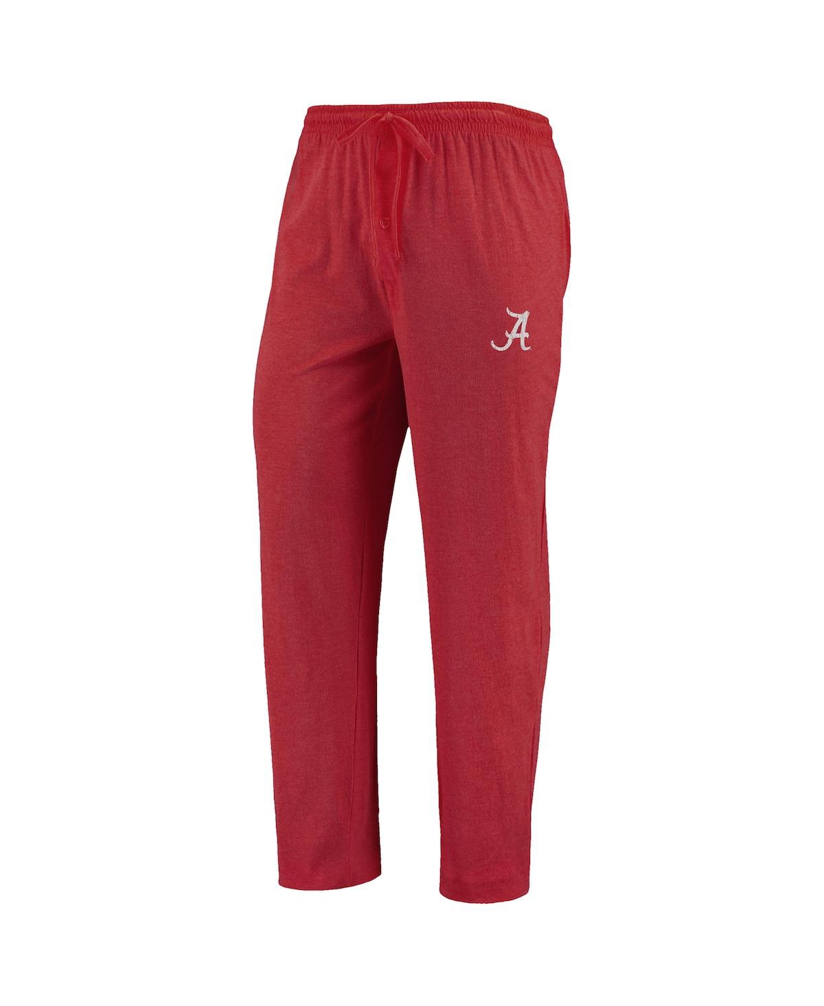 Concepts Sport Crimson/heathered Charcoal Alabama Crimson Tide Meter Long Sleeve T-shirt & Pants Sle In Crimson,heathered Charcoal