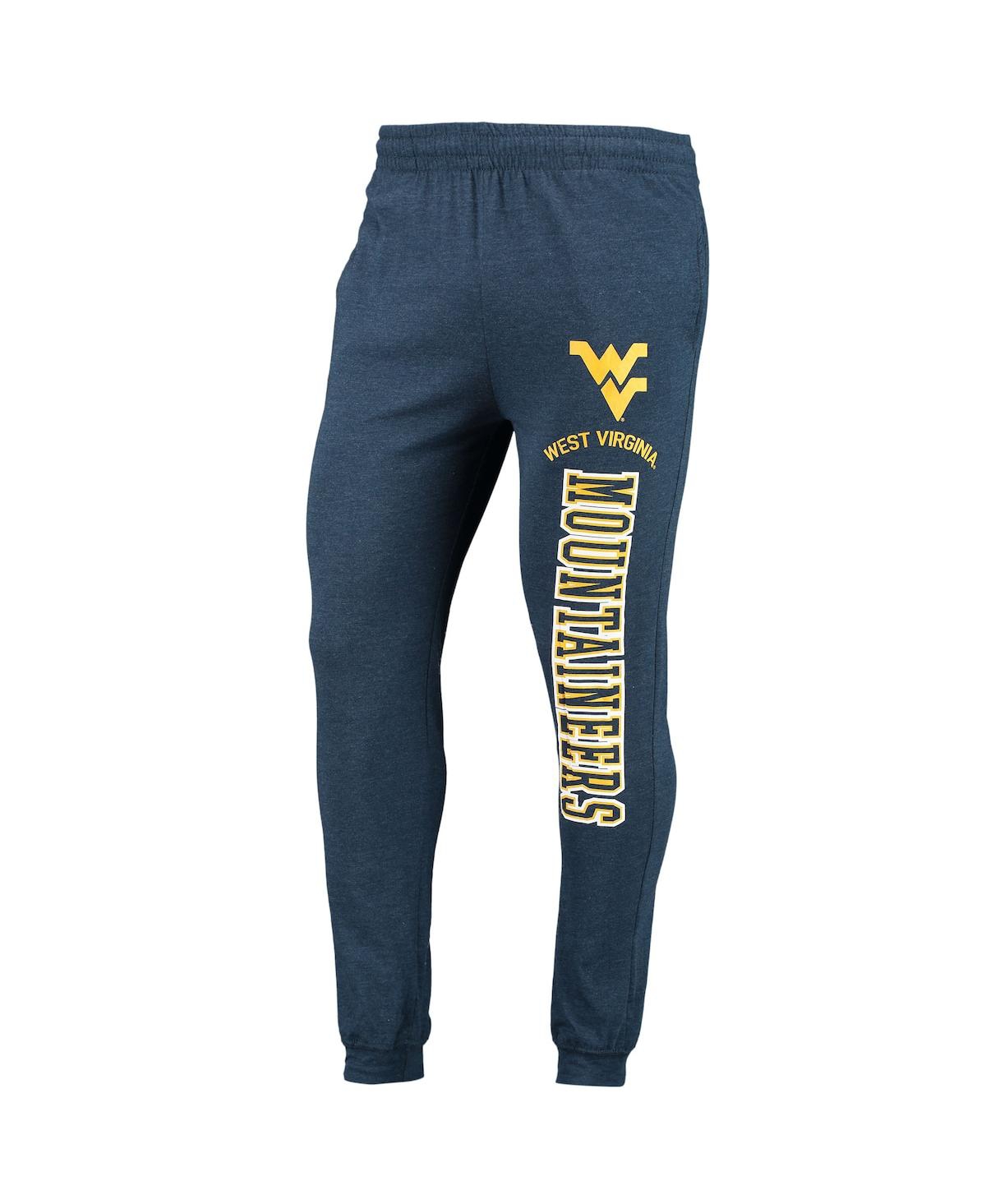 Men's Concepts Sport Heathered Heathered Charcoal West Virginia Mountaineers Meter Long Sleeve Hoodie T-shirt and Jogger Pants Set - Heath