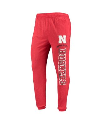 Men's Scarlet, Charcoal Nebraska Huskers Meter Long Sleeve Hoodie T-shirt and Jogger Pants Sleep Set