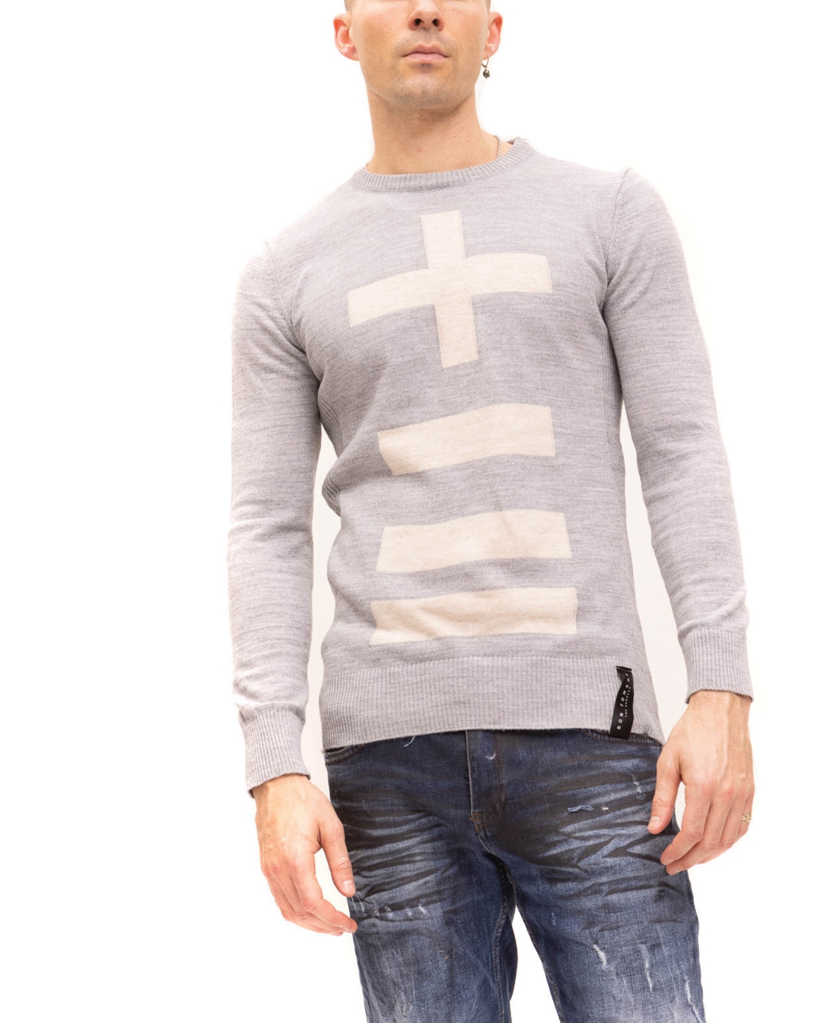 Men's Modern Signs Sweater - Gray