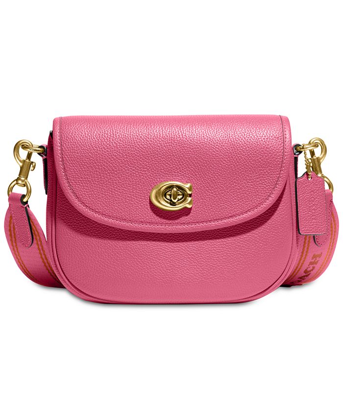 COACH Polished Pebble Leather Willow Saddle Bag & Reviews - Handbags &  Accessories - Macy's