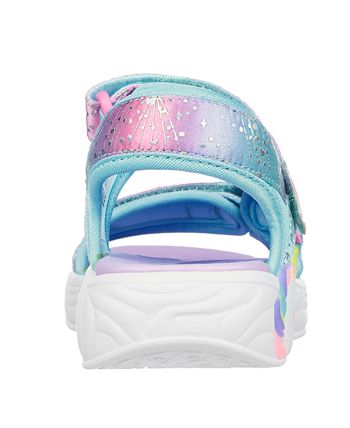 Skechers Light-Up Casual Finish Closure Unicorn Macy\'s - Bliss from Little - Stay-Put Girls Sandals Majestic Line Dreams