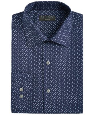 Alfani - Men's Angled Geo-Print Dress Shirt