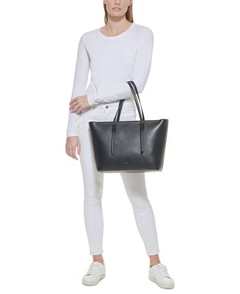 Dkny Seth Vegan Leather Shoulder Bag - White