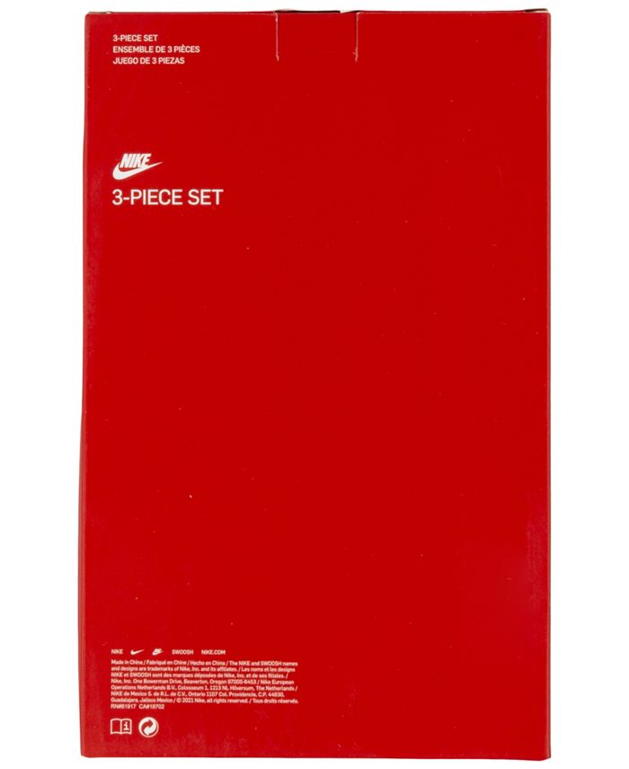 Nike Baby Girls Capsule Connect Gift Box Bodysuit, Bib and Hat, 3 Piece