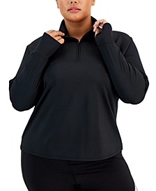 Plus Size Quarter-Zip Sweatshirt, Created for Macy's