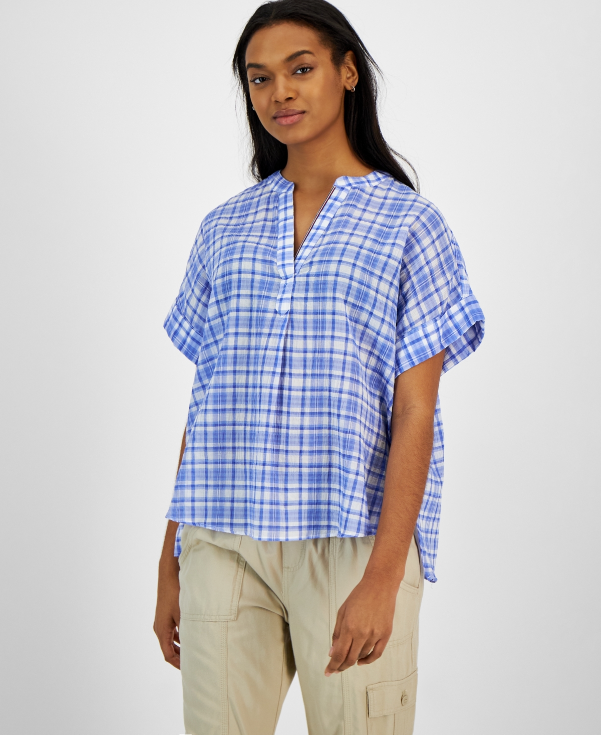 Tommy Hilfiger Women's Plaid Popover Shirt