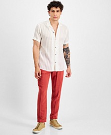 Men's Sheer Textured Camp Shirt, Created for Macy's