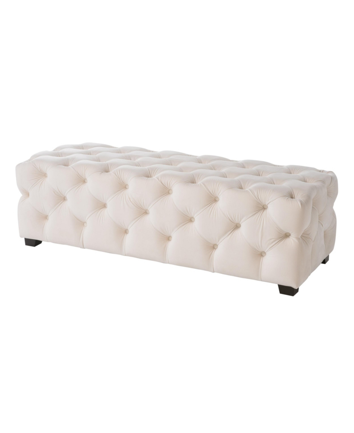 Noble House Piper Ottoman In Ivory