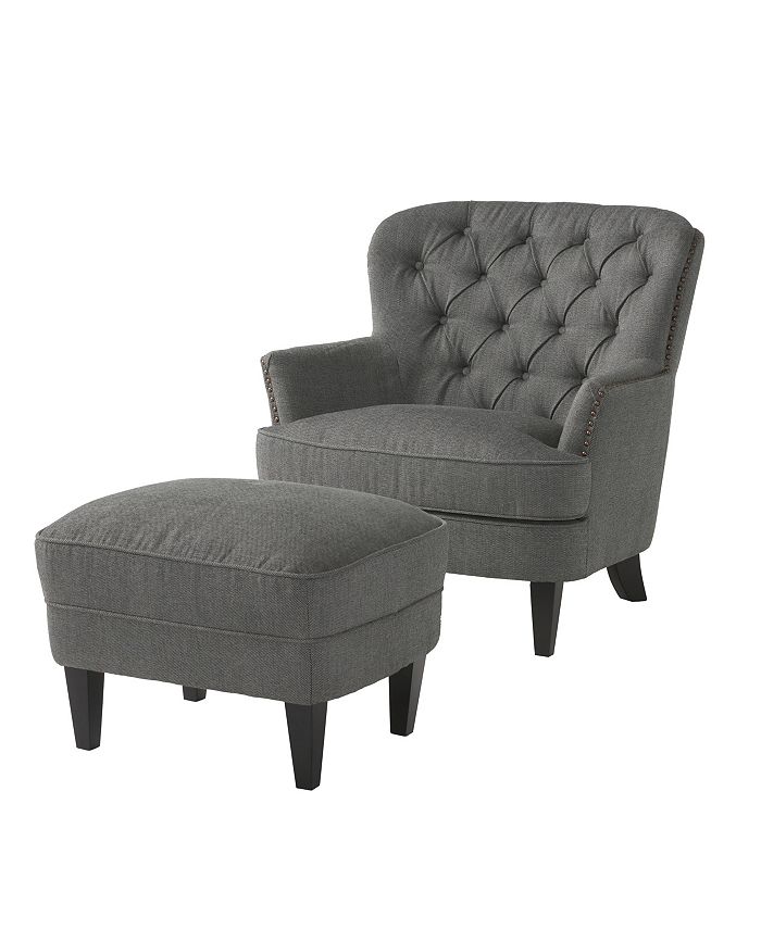 Noble House Tafton Club Chair and Ottoman Set 2 Piece Macy s